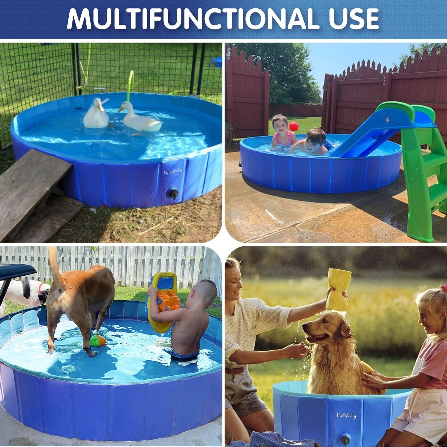 Foldable Dog Pool for Outdoor
