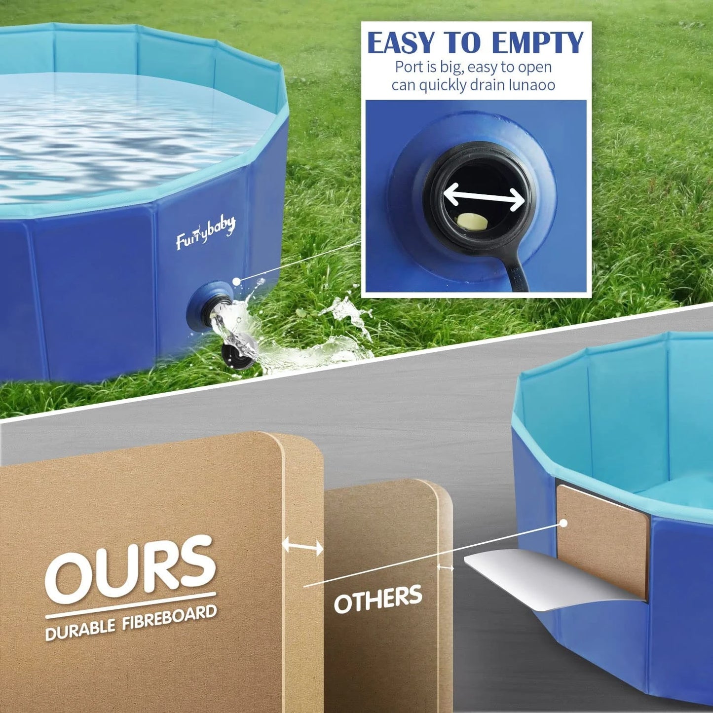 Foldable Dog Pool for Outdoor