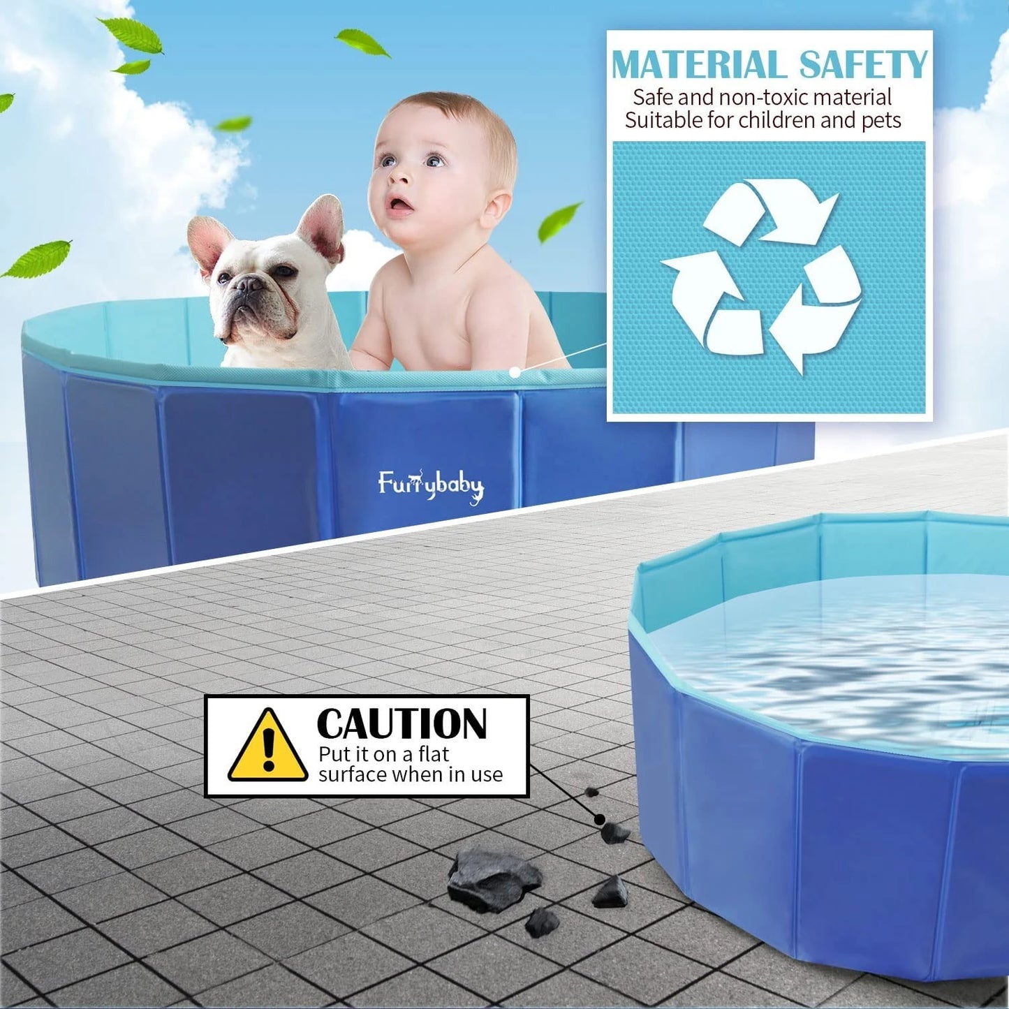 Foldable Dog Pool for Outdoor