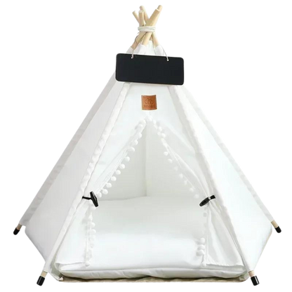 Portable Pet Teepee Tent with Cushion