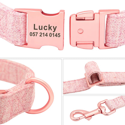 Dog Collar Custom Nylon Collar Engraved Name ID