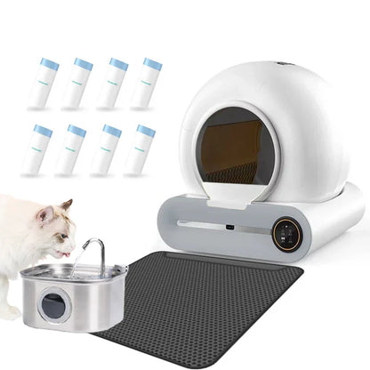 Caja de arena para gatos inteligente automática de 65 l 