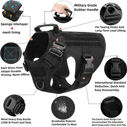 Reflective Tactical Dog Harness