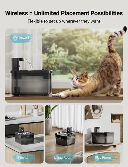 Stainless Steel Automatic Cat Water Fountain