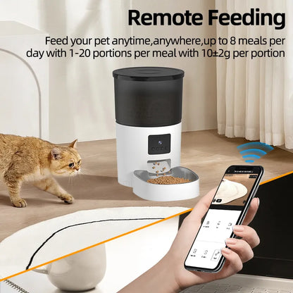 Smart Automatic Cat Feeder with Camera