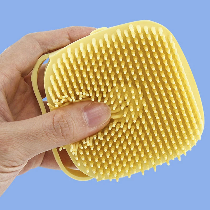 Pet Bath Massage Gloves Brush with Brush