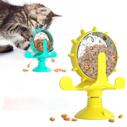 Dog Wheel Food Feeder Treat Leaking for Pets