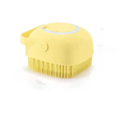 Pet Bath Massage Gloves Brush with Brush