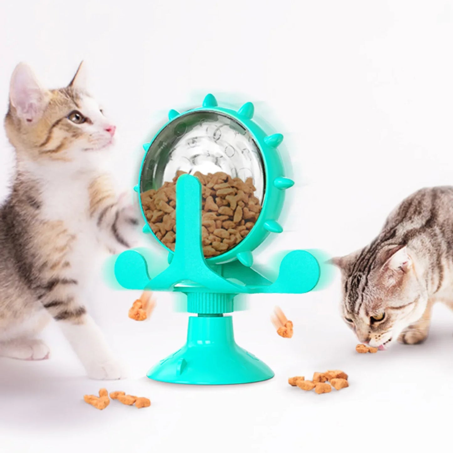 Dog Wheel Food Feeder Treat Leaking for Pets